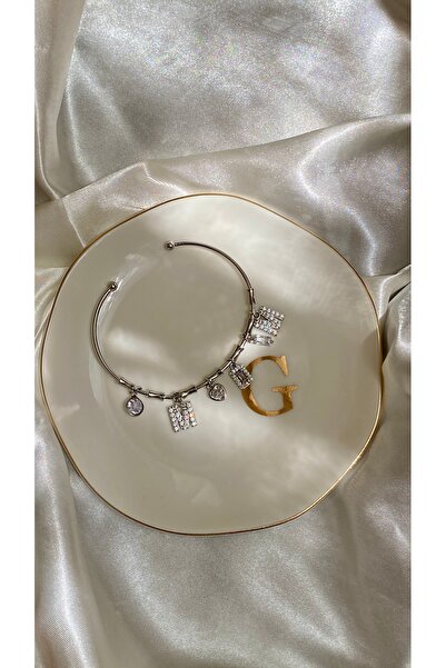 GAMZE Steel m Letter Charm Bracelet