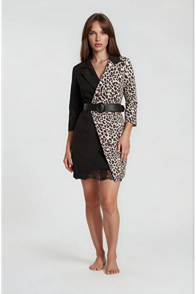 Vanni Couture Rochie Midi Animal Print