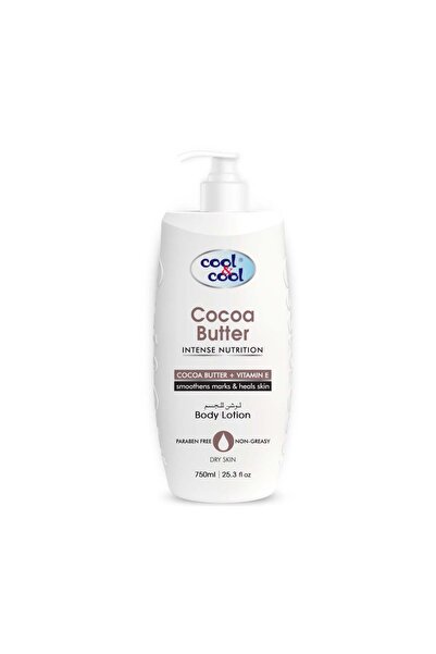 COOL & COOL لوشن الجسم بزبدة الكاكاو 750 مل - تركيبة مرطبة بزبدة الكاكاو وفيت...