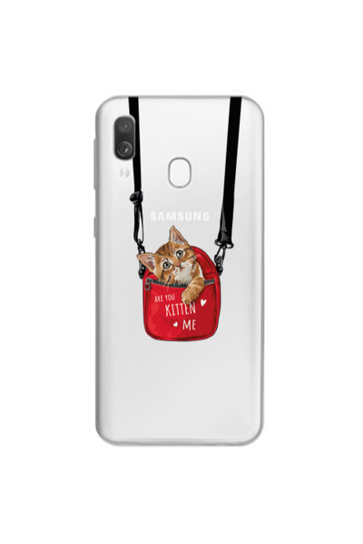 Other Samsung A40 Are you kitten Transparent Silicone TPU Θήκη