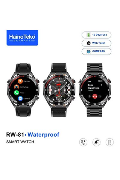 haino teko germany Rw-81 Waterproof Smartwatch Amoled Screen Built-In Flashli...