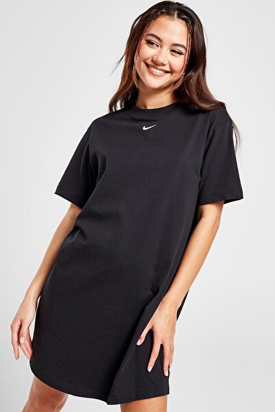 Nike Sportswear Organic Cotton Oversize Short Sleve Dress Nakış Swooslu Overs...