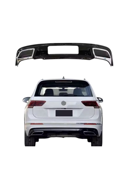 Harphour Volkswagen Tiguan 2016-2020 Uyumlu RLine Arka Tampon Difüzör İthal P...