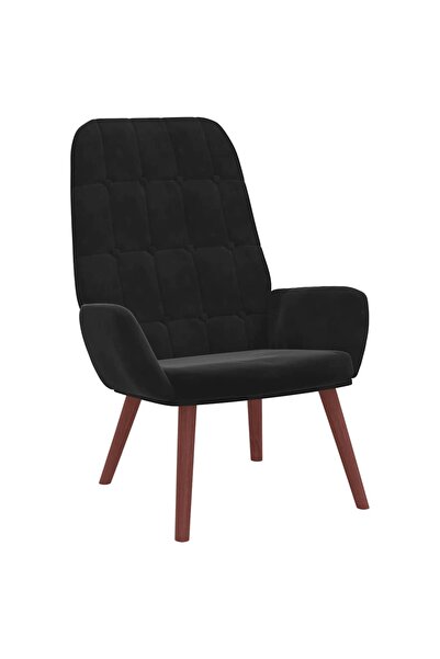 vidaxl Scaun de relaxare, negru, catifea