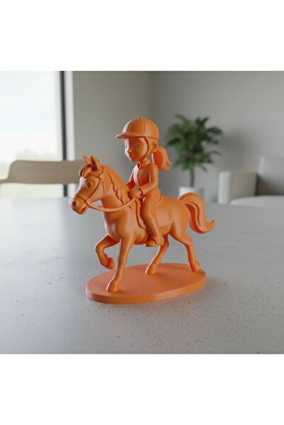 OEM Decorative Figurine Horse Rider, Cartoon Style Design, 3D Printed