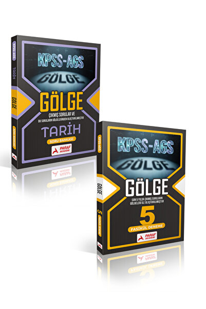 Paraf Akademi KPSS-AGS Çıkmış Sorular ve Gölge Tarih Soru Bankası+5 Deneme Fa...