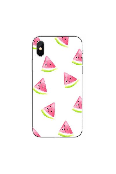 OEM Husa compatibila cu Apple iPhone X Silicon Gel Tpu Model Summer Slices