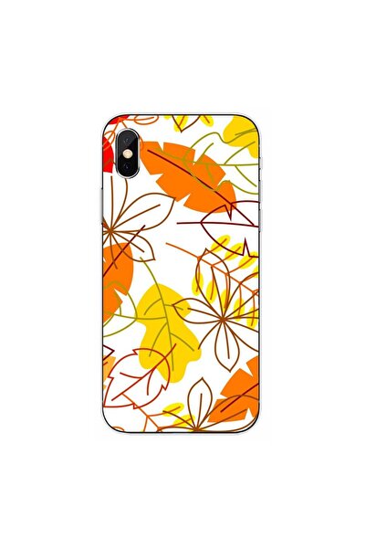 OEM Husa compatibila cu Apple iPhone XS Silicon Gel Tpu Model Autumn Vivid Le...