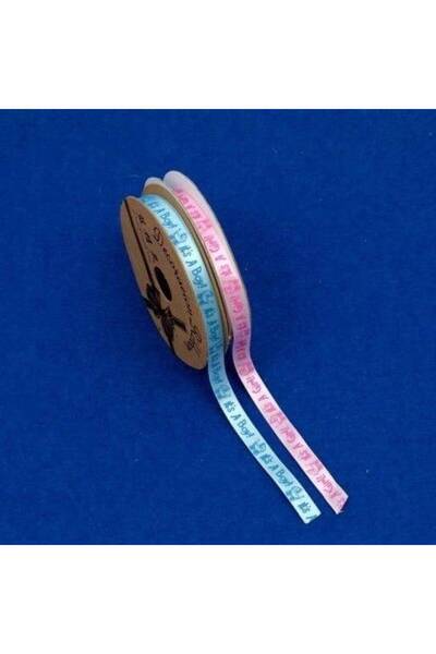 OEM Panglica Satin It's a Boy / It's a Girl 1.5cm/9.5m (Set 3 buc) Roz
