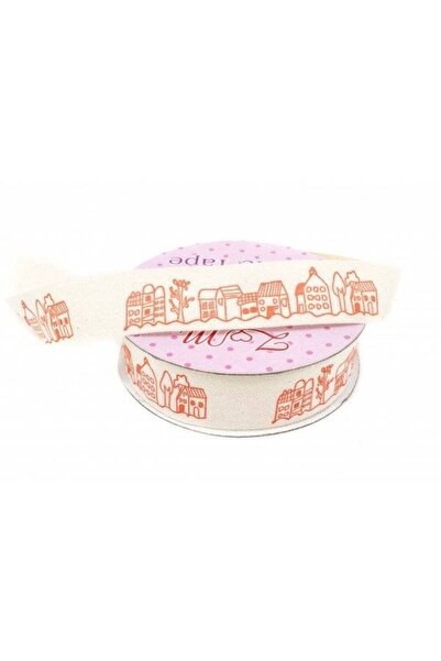 OEM Cotton Ribbon With Red Houses (Top Bottom Set of 3)