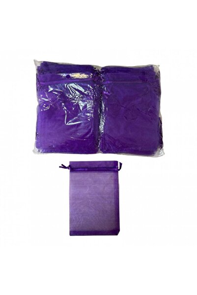 OEM Saculeti Organza Dreptunghiulari 10cm/15cm 100/set Mov Inchis