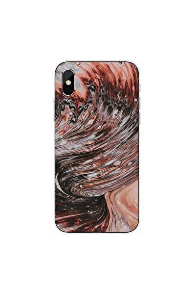 OEM Husa compatibila cu Apple iPhone X Silicon Gel Tpu Model Copper Stream