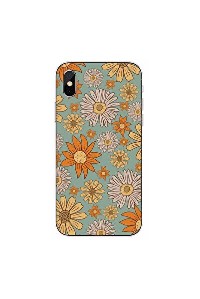 OEM Husa compatibila cu Apple iPhone XS Silicon Gel Tpu Model Vintage Meadow