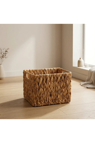 ELZEY HOME Wicker Rectangular Deep Braided Basket S 30X20X21 cm