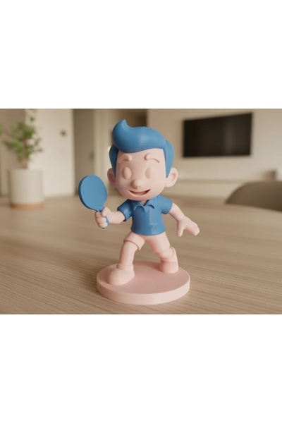 OEM Table Tennis Player Decorative Figurine, Sports Decor Object
