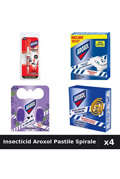 Aroxol Set 4 Insecticid Pastile Spirale - 5g, 2buc, 10buc - Anti-Insecte Efic...