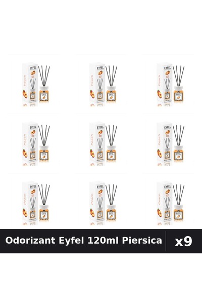 Eyfel Set 9 Odorizant Camera Betisoare Piersica - Parfum Intens 120ml