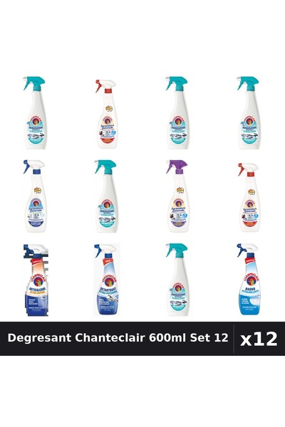 Chanteclair Set 12 Degresant Universal 600-625ml - Anti-Miros, Marsilia, Lavanda