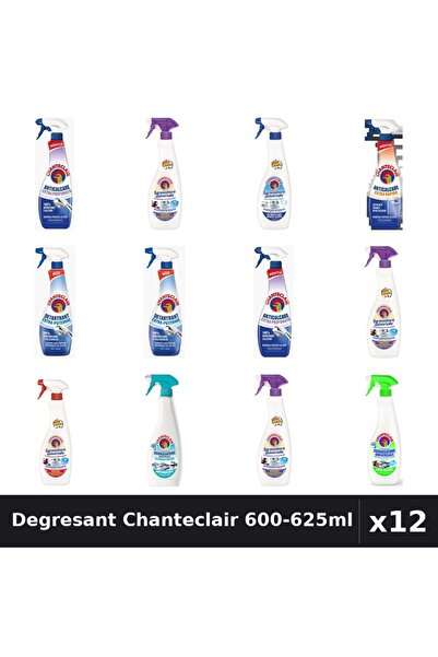 Chanteclair Set 12 Degresant Universal 600-625ml - 9 Arome, Anticalcar, Detar...