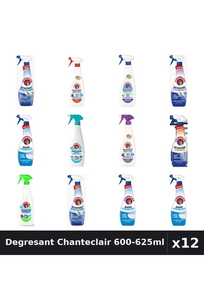 Chanteclair Set 12 Degresant Universal 600-625ml - 9 Arome, Anticalcar, Detar...