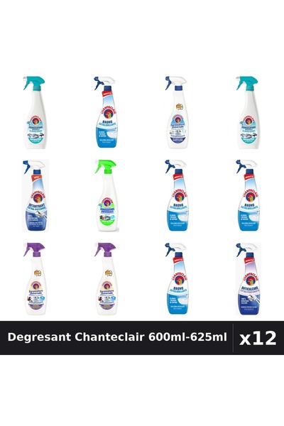 Chanteclair Set 12 Degresant Universal 600ml-625ml - Lamaie, Lavanda, Bicarbo...