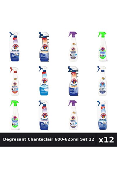 Chanteclair Set 12 Degresant Universal 600-625ml - 9 Arome, Anticalcar, Detar...