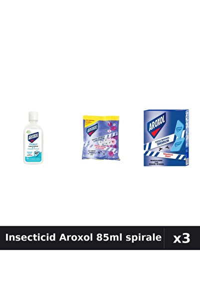 Aroxol Set 3 Insecticid - Loțiune Repelent 85ml + Spirale Anti-Insecte 20+30buc