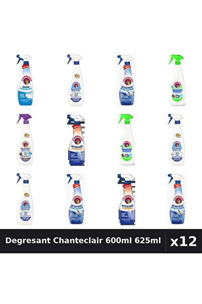 Chanteclair Set 12 Degresant Universal 600ml 625ml - Bicarbonat, Lămaie, Lavandă