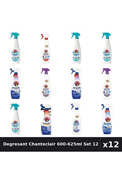 Chanteclair Set 12 Degresant Universal 600-625ml - 7 Arome, Anticalcar, Detar...