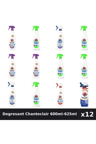 Chanteclair Set 12 Degresant Universal 600ml-625ml - 6 Arome Asortate Curatenie