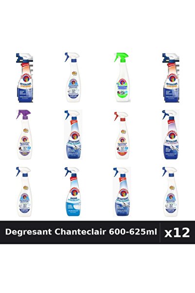 Chanteclair Set 12 Degresant Universal 600-625ml - 8 Arome, Anticalcar, Detar...