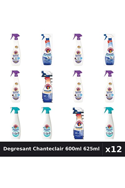 Chanteclair Set 12 Degresant Universal 600ml - Lavanda, Mosc Alb, Anti-Miros,...