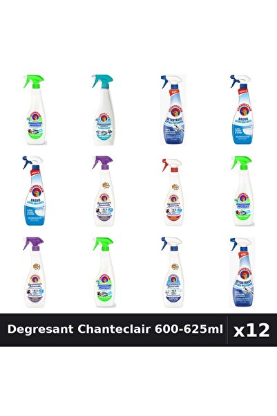 Chanteclair Set 12 Degresant Universal 600-625ml - 7 Arome, Detartrant, Antic...