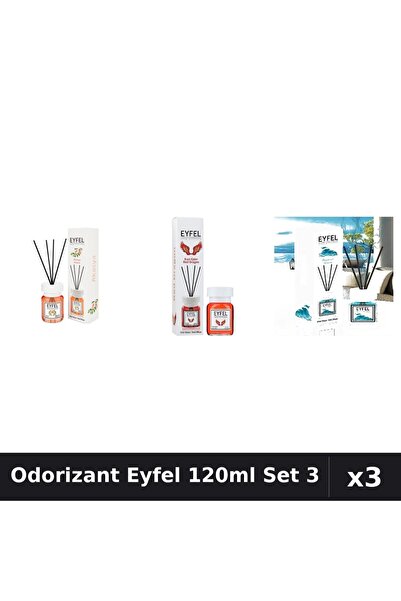 Eyfel Set 3 Odorizant Camera Betisoare 120ml - Acacia, Red Dragon, Ocean