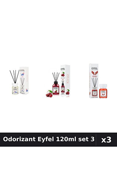 Eyfel Set 3 Odorizant Camera Betisoare 120ml - Orhidee, Cireșe, Red Dragon