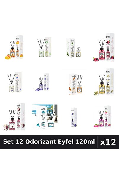 Eyfel Set 12 Odorizante Camera Betisoare, Bouquet, Fructe De Padure, Iasomie,...