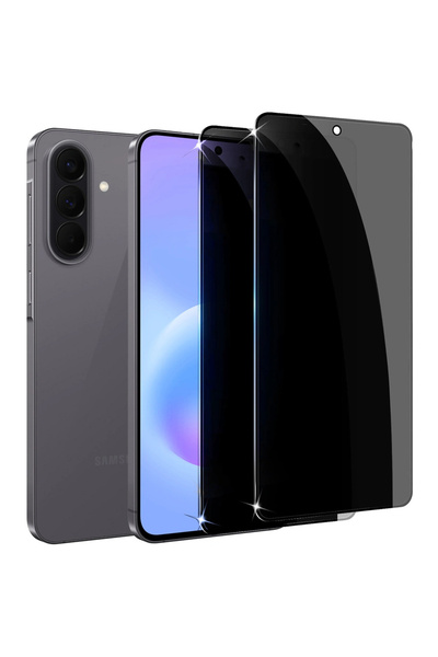 Rivor Samsung Galaxy A57 Uyumlu 5D Hayalet Gizli Tam Kaplama Siyah Renk Ekran...