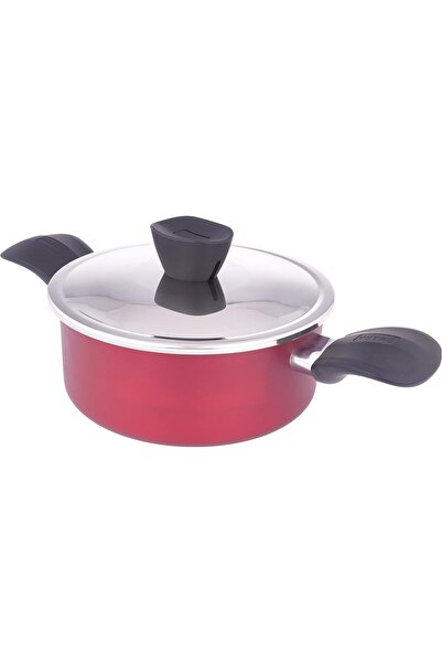 Generic Vitro Classic non-stick aluminum cooking pot with stainless steel lid...