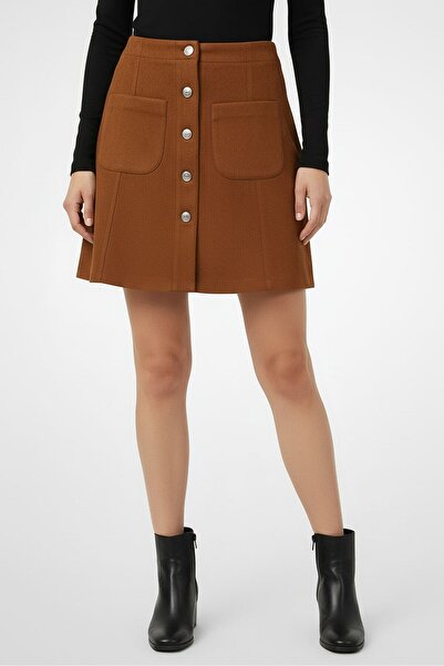Don't Call Me Jennyfer Women Textured Mini Skirt, Brown