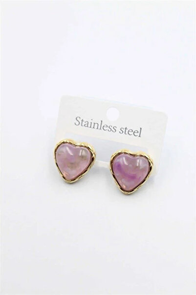 Generic Brand Heart Earrings - Purple