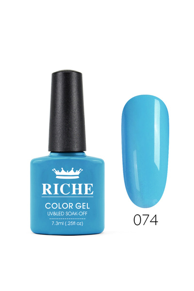 OEM Ojă semipermanentă Riche 074, Albastru, 7.3 ml