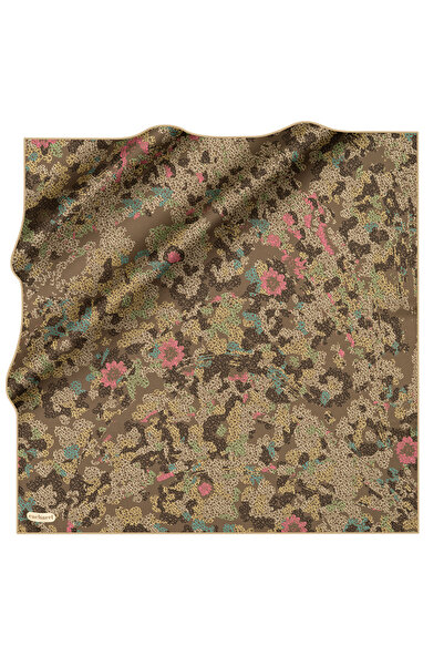 Cacharel Khaki 90X90 Silk Twill Scarf