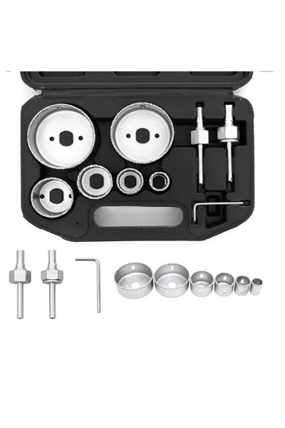 zola Set carote tungsten pentru gresie si faianta, 6 dimensiuni 22-73 mm, ada...