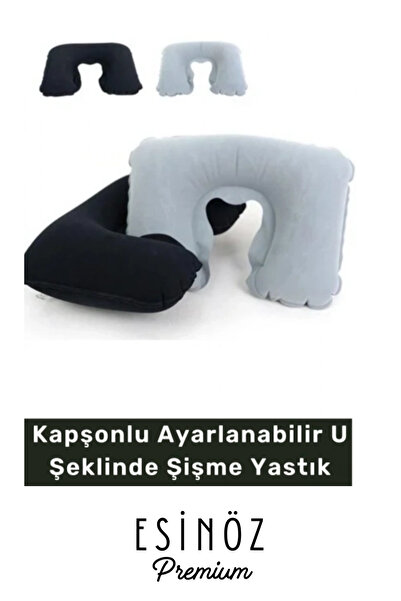 EsinÖz #Yastık Ergonomik Şişme Boyun Yastığı Ayarlanabilir U Şeklinde Şişme Yastık Konfor Serisi Seyahat ve Araç İçi Taşınabilir Şişme Seyahat Yastığı