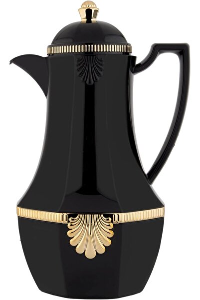 Generic Al Saif Flora Thermos for Tea, 1 Liter, Gold and Black K191593/Bkg