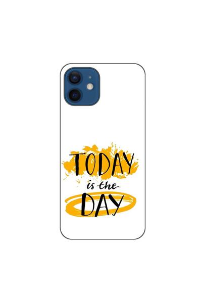 OEM Husa compatibila cu Apple iPhone 12 Silicon Gel Tpu Model Mesaj Today Is ...