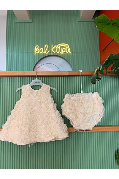 Bal küpü butik BEBEK GÜLLÜ ELBİSE