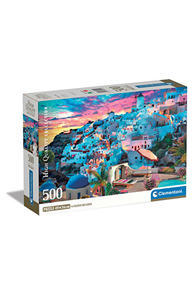 CLEMENTONI Παζλ High Quality Collection Σαντορίνη 500 τμχ - Compact Box