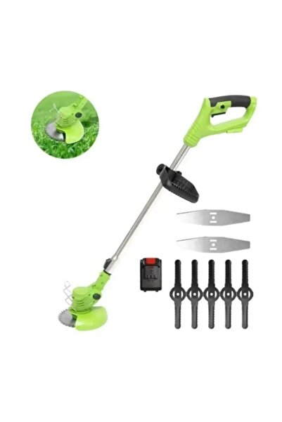 E-ANAMAG Motocoasă electrică cu 1 baterie, trimmer fără fir pentru iarbă sau ...