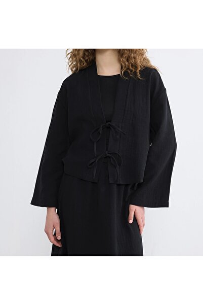 LC Waikiki LCW Modest Şal Yaka Oversize Kadın Kimono